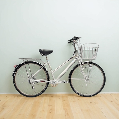 全新川崎26铝合金双斜传动轴日本自行车内三速感应灯男女通用