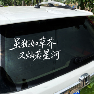个性汽车贴纸犹如草芥灿若星河车门装饰贴车窗玻璃车贴电动车身贴