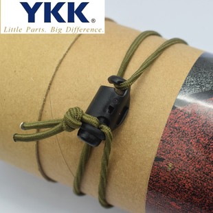 正品YKK 单孔带勾绳索扣 弹簧扣 弹力扣绳扣孔直径6mm扣具DIY箱包
