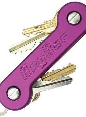 美国 KEYBAR 铝合金 紫色创意款钥匙扣 EDC钥匙收纳器收纳夹 紫色