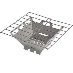 美国 钛合金折叠烧烤炉 超轻200g 野营徒步便携BBQ炉含袋子 Vargo