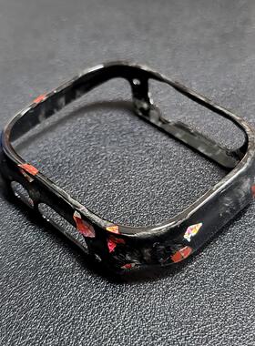 适用iWatch苹果45mm表保护套46mm超薄碳纤维49mm手表外壳