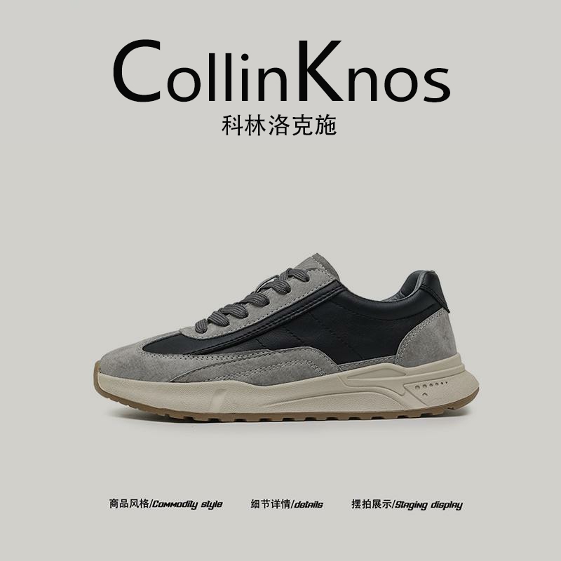 【真皮材质】CollinKnox2025春季新款阿甘鞋男复古增高老爹休闲鞋