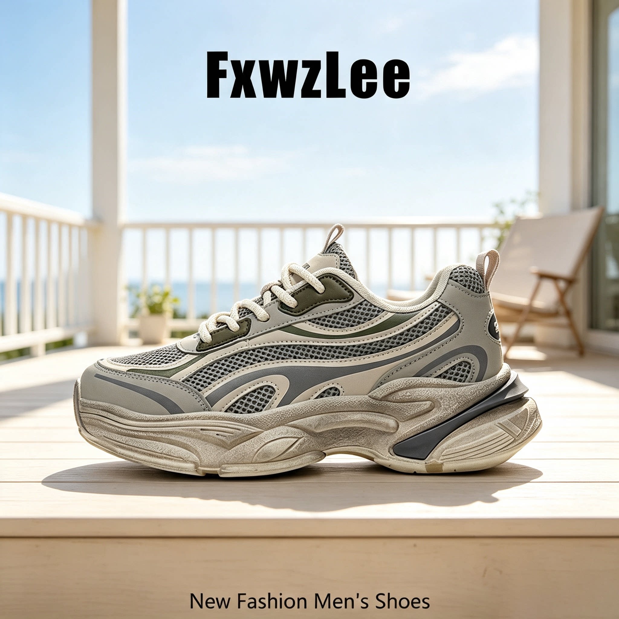【小众废土风】FxwzLee2026秋季做旧运动鞋学生校园休闲老爹鞋男