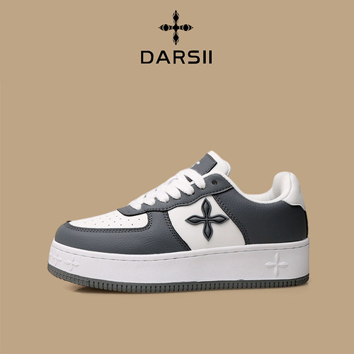 DARSII达斯空军联名休闲鞋男女防滑减震板鞋女增高平底鞋