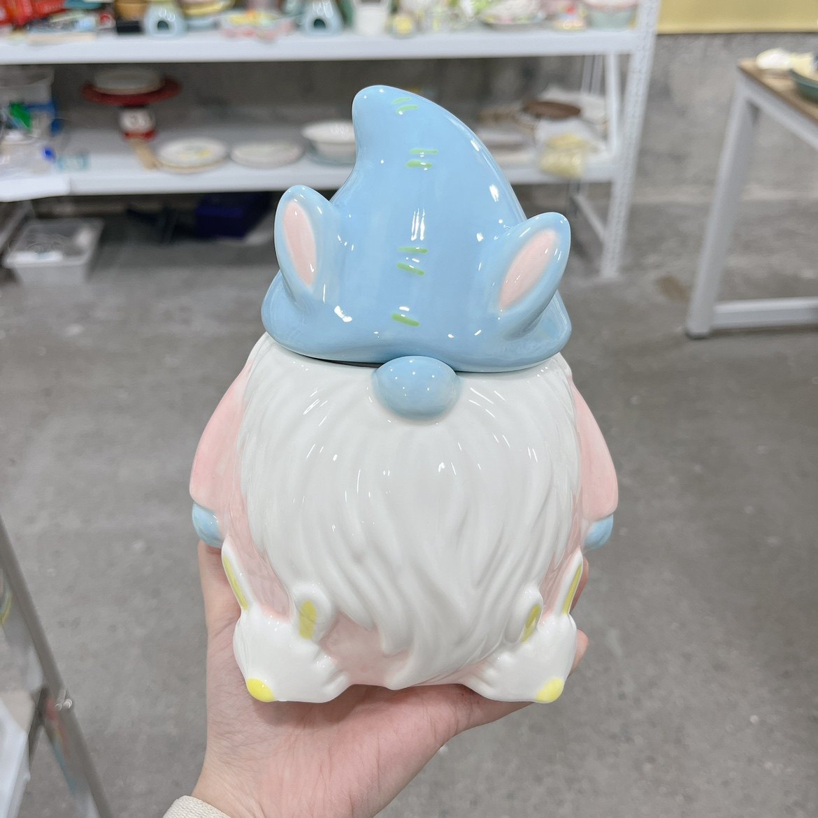 可爱精灵罐子卡通情侣礼物客厅手工制作陶瓷日常彩绘置物罐饼干罐