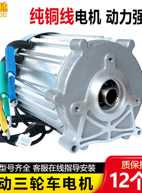 三轮车电机60V72V1500W2200瓦电动车大功率直流无刷差速电机3000W