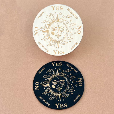 木质灵摆表盘水晶摆板