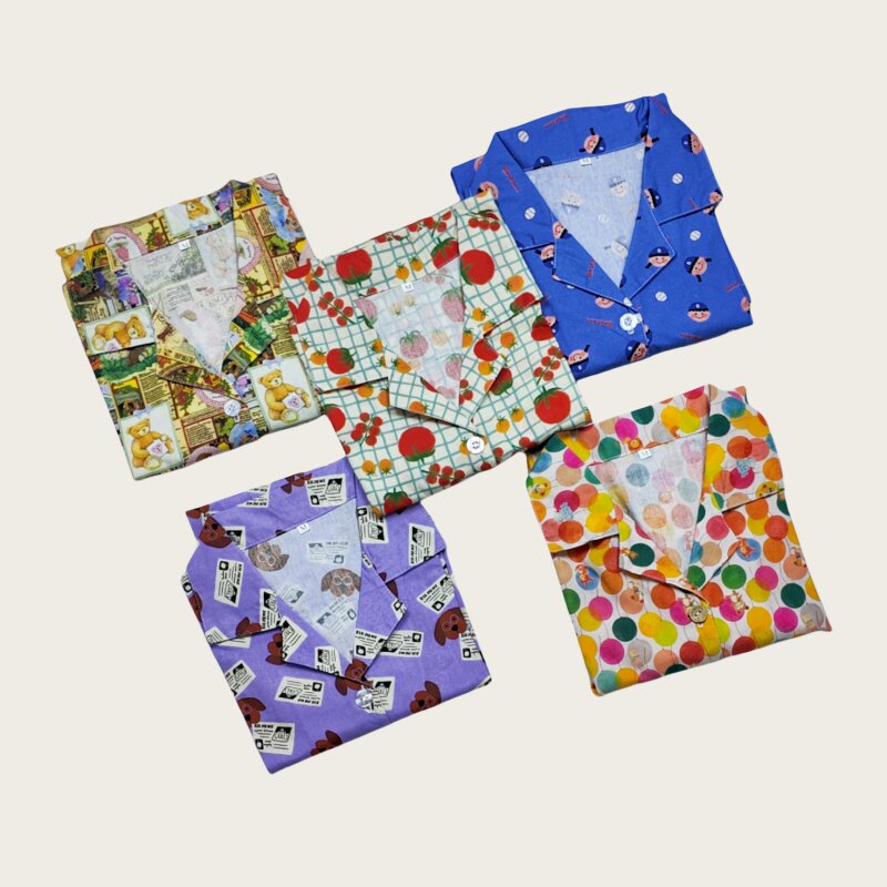 ins风春夏新款潮流短袖短裤纯棉睡衣情侣男女可爱个性家居服套装