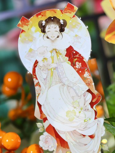 Shine工作室 岁首仙宫 十二生肖系列人物咕卡流麻手帐pet胶带分装