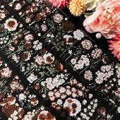 红色花花咕卡流麻滴胶吧唧手帐pet胶带分装 Palette手帐 月落辰砂