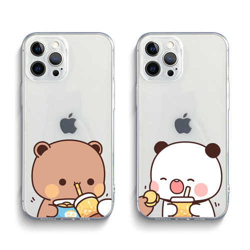 适用iPhone17一二布布透明软壳16pro max情侣恋人苹果13pro手机壳华为OPPO小米15VIVO