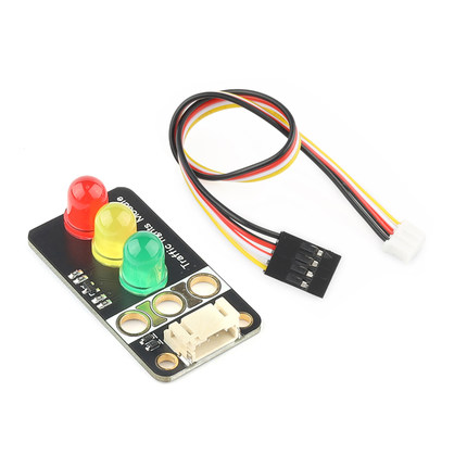 YFROBOT交通信号灯模块红绿灯发光模块兼容Arduino掌控板积木孔