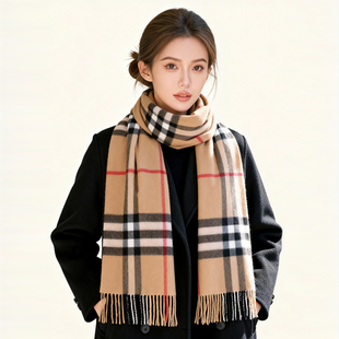 经典英伦格子围巾女士冬季天加厚保暖仿羊绒披肩围脖学生男士情侣