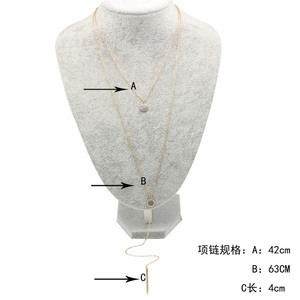 J☆C欧美流行饰品服装配饰时尚简约潮流个性百搭多层项链毛衣链