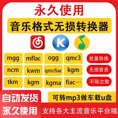 新版QQ音乐转mp3格式mgg ogg mflac mac音频解码下载转换器软件