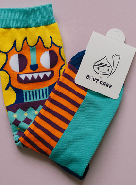 Brut Cake “不再制作商品”清仓活动之原创微笑短中袜可爱棉袜