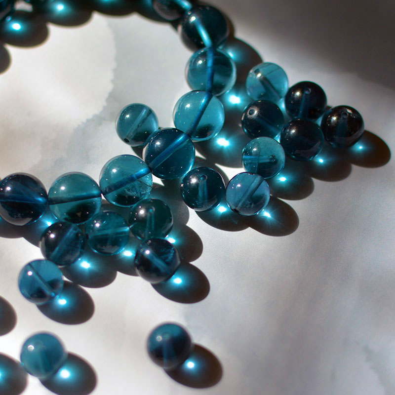 diy蓝萤石天然手串散珠
