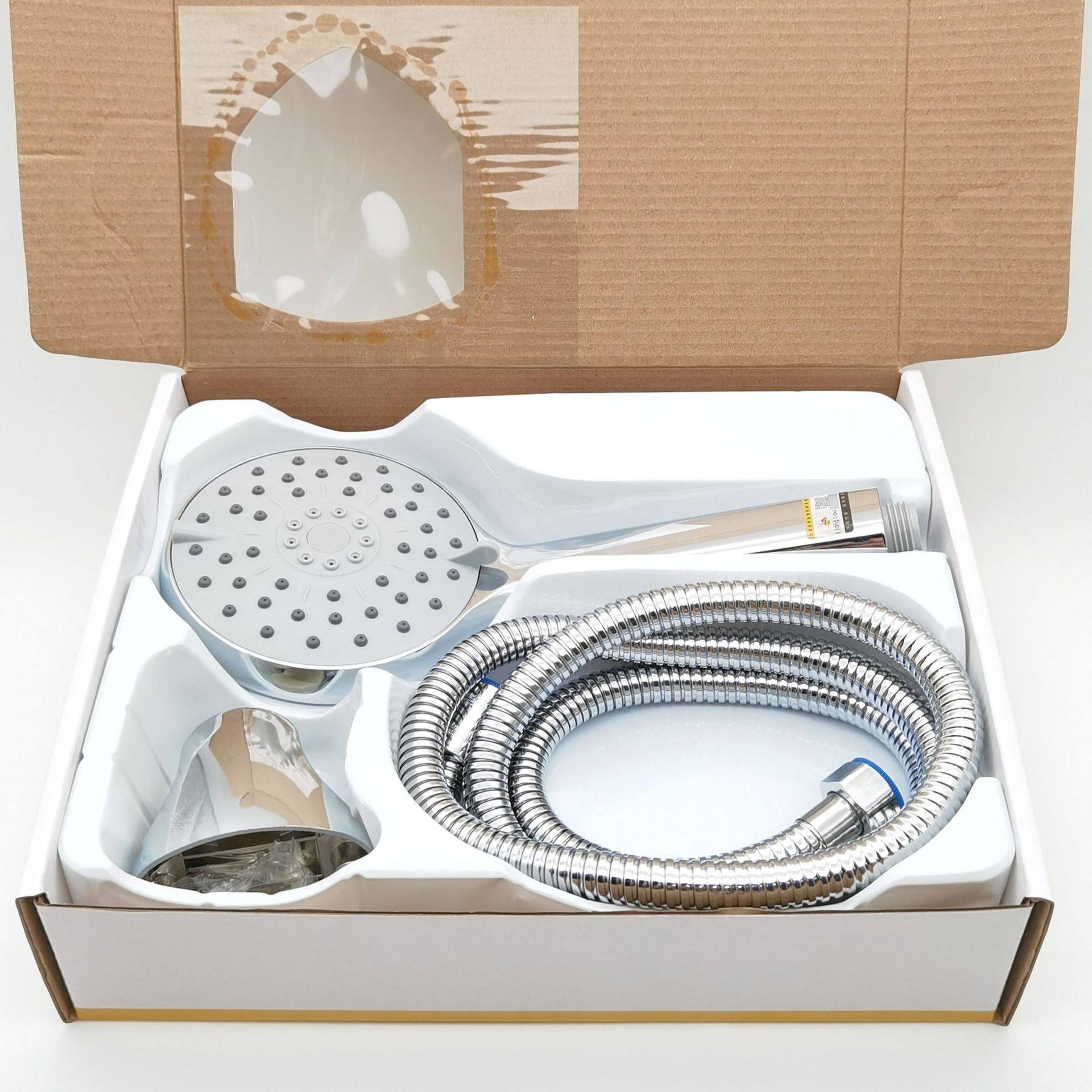 五档出水abs塑料花洒 电镀喷雨淋雾化增压起泡手持喷头工厂直销