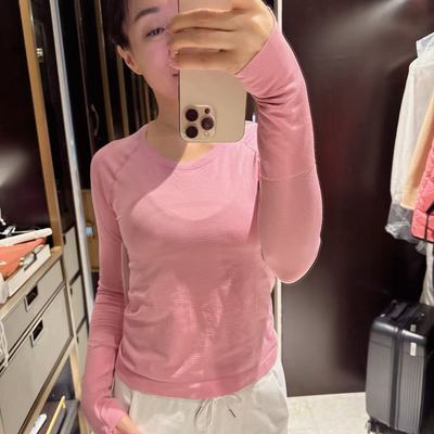 lululemon短款运动长袖