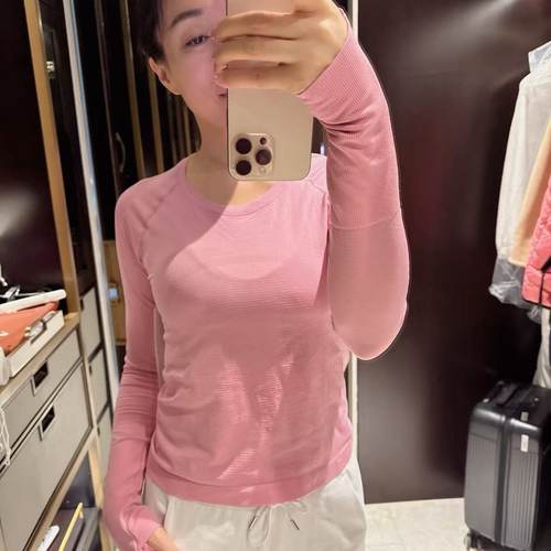 lululemon短款运动长袖