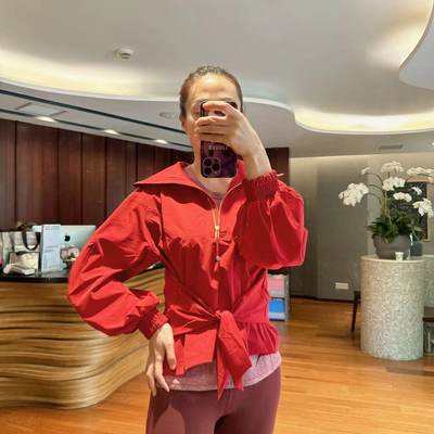 lululemon女士半拉链运动夹克