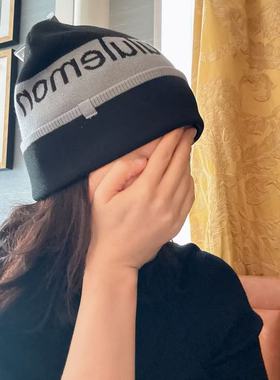 lululemon wool-blend knit logo beanie 羊毛保暖帽 男女同款