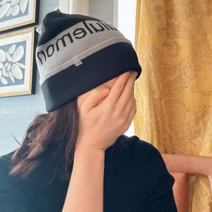 lululemon wool-blend knit logo beanie 羊毛保暖帽 男女同款