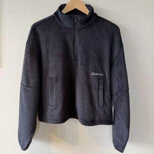 lululemon plush velour 女士绒面超宽松款半拉链卫衣