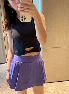 lululemon cropped cotton ribbed-band tank 女士运动背心