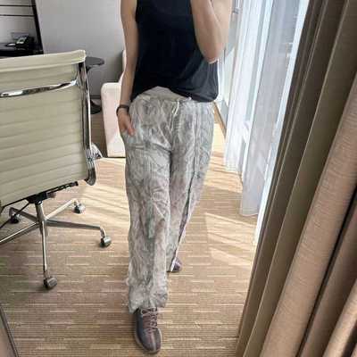 lululemon高腰女士休闲阔腿裤