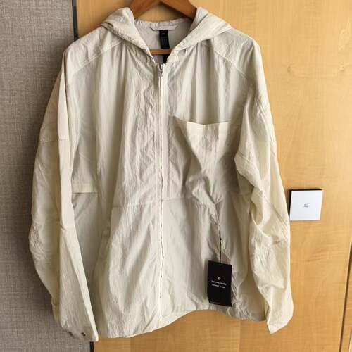 lululemon textured full-zip hooded jacket 男士轻便防嗮服
