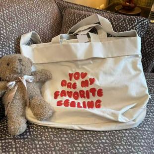 lululemon cotton canvas tote 时尚帆布包 26L