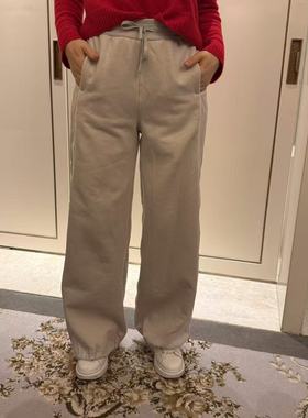 lululemon fleece panelled 女士拉绒拼接高腰阔腿裤