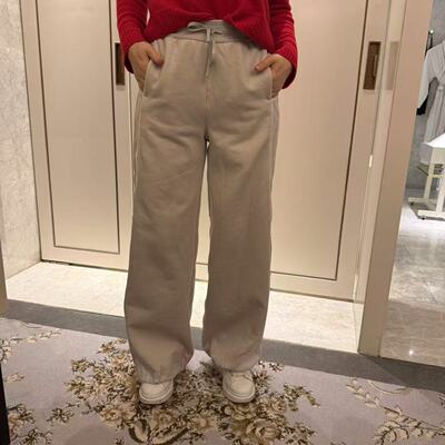 lululemon fleece panelled 女士拉绒拼接高腰阔腿裤