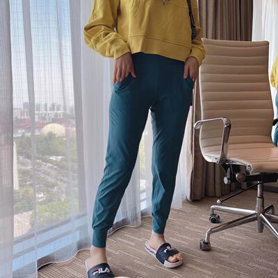 lululemon长裤裸感女士休闲面料