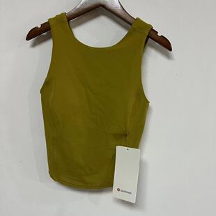 lululemon twist back yoga tank 瑜伽运动背心 含胸垫 裸感面料