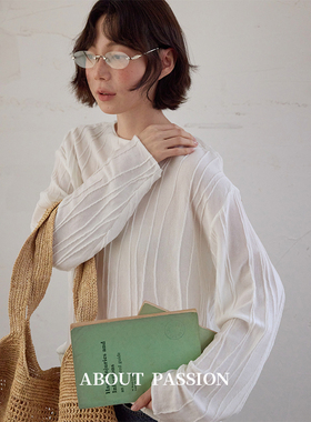 About Passion · 肌理感设计羊毛混纺长袖