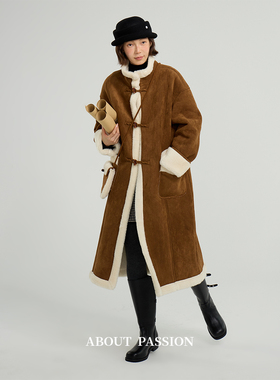 About Passion · 法式复古仿羊羔毛绒加厚大衣女冬季新款外套