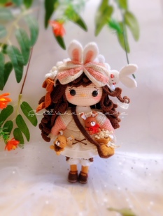 许愿精灵成品创意玩偶礼品定制 菇凉手工编织钩针毛线娃娃2021版