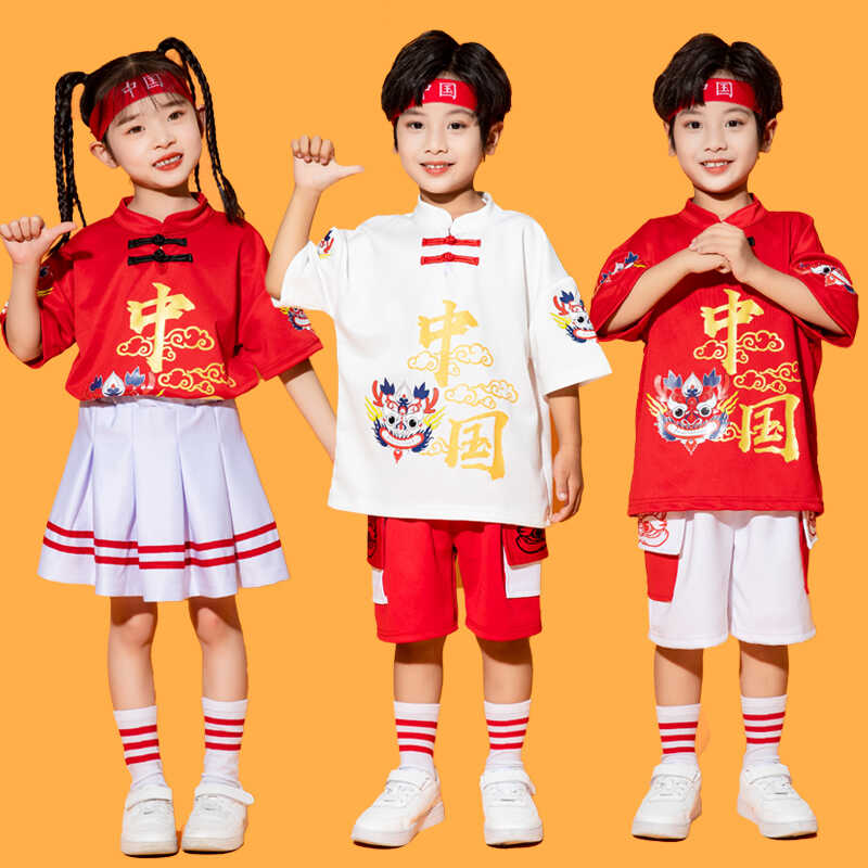 棒球啦啦队男女同款表演服中国风