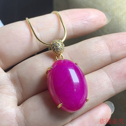 天然饰品项链女玉吊坠925银镶嵌