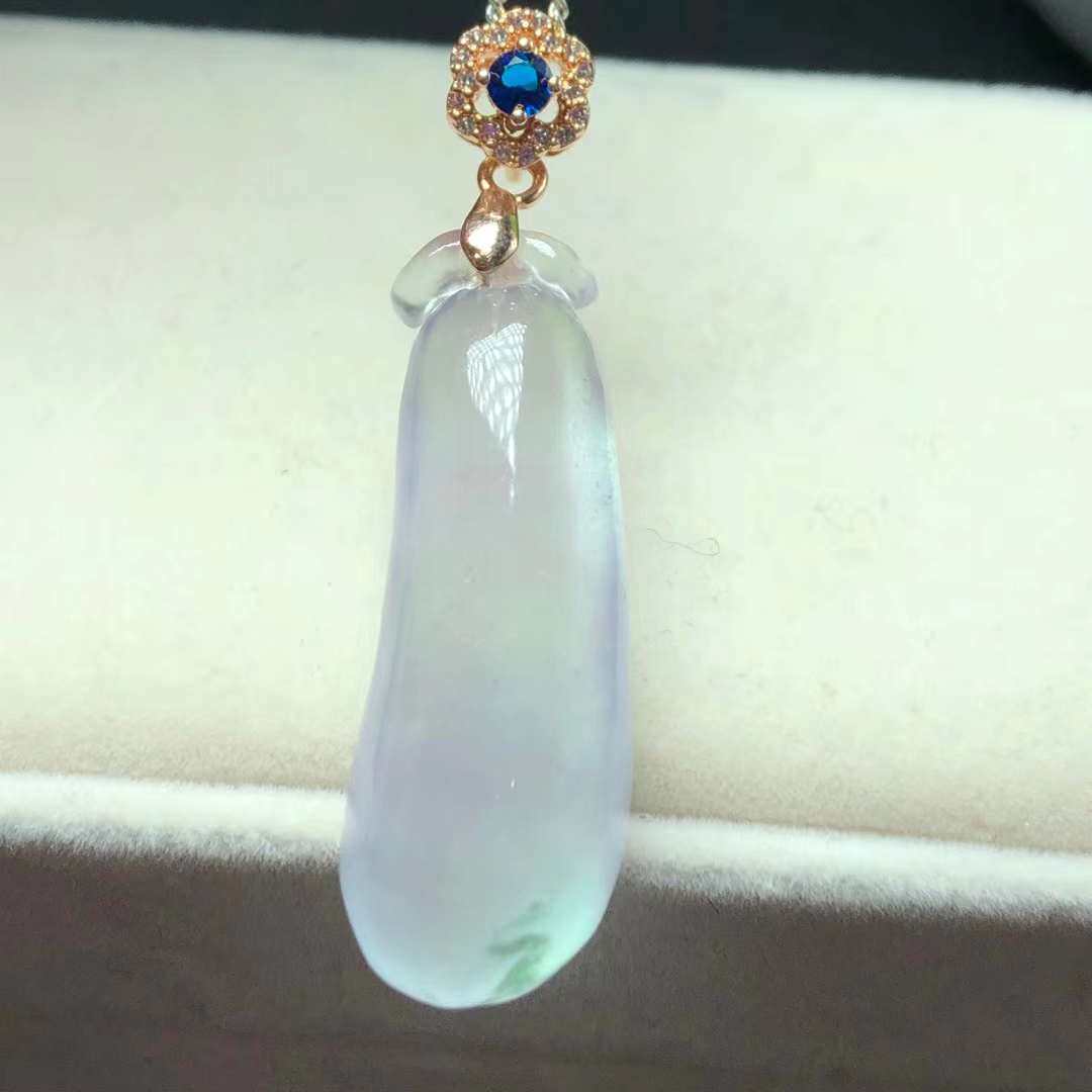 缅甸翡翠福瓜吊坠高冰种男女款镶嵌女款出天然玉石挂件民族风