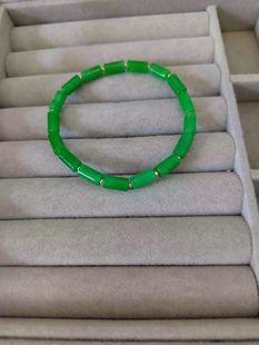 原创干青翡翠桶珠手串手链手镯