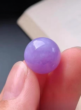 缅甸紫罗兰翡翠散珠玉珠子紫色翡翠玉珠散珠紫罗兰翡翠手链项链