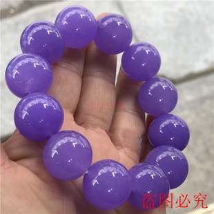玉石项链时尚 新品 缅甸翡翠紫罗兰手链老坑冰糯种翡翠紫色手串女款