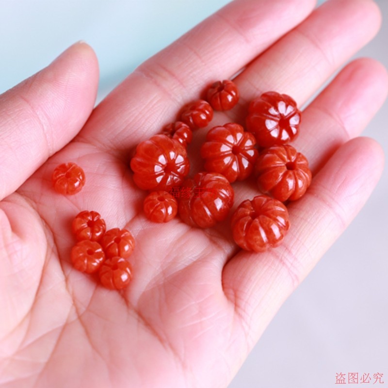 精品翡翠色红翡南瓜珠散珠玉石DIY耳饰手串手链项链绳艺配饰配件,珠宝/钻石/翡翠,其他,淘宝优惠券,粉丝福利购,淘宝优惠卷