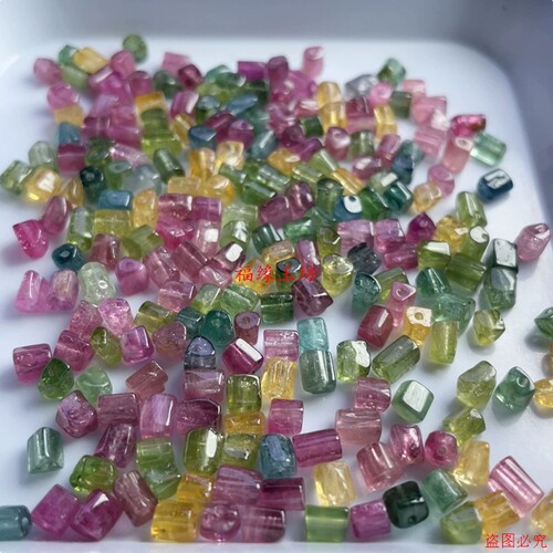 精品碧玺随型小桶珠手串散珠