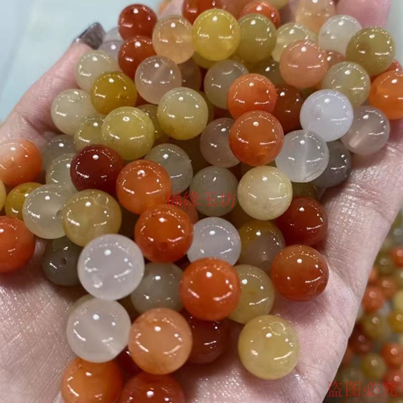 莲花珠散珠天然金丝玉玉石隔珠