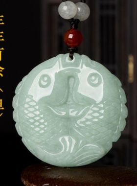 天然翡翠玉吊坠挂件玉石情侣玉佩